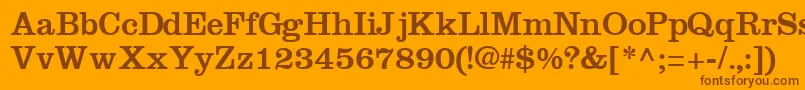 IntroitsskRegular Font – Brown Fonts on Orange Background