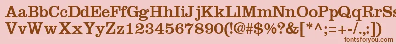 IntroitsskRegular Font – Brown Fonts on Pink Background