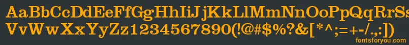 IntroitsskRegular Font – Orange Fonts on Black Background