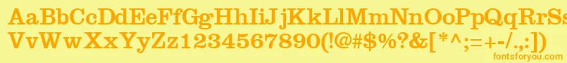 IntroitsskRegular Font – Orange Fonts on Yellow Background