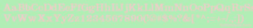IntroitsskRegular Font – Pink Fonts on Green Background