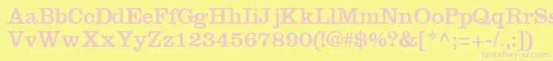 IntroitsskRegular Font – Pink Fonts on Yellow Background