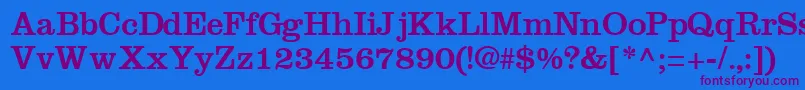 IntroitsskRegular Font – Purple Fonts on Blue Background