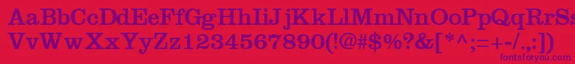 IntroitsskRegular Font – Purple Fonts on Red Background