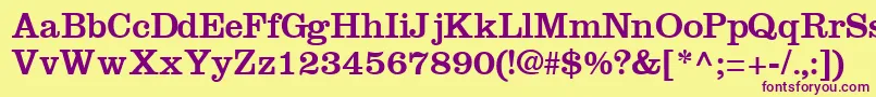IntroitsskRegular Font – Purple Fonts on Yellow Background