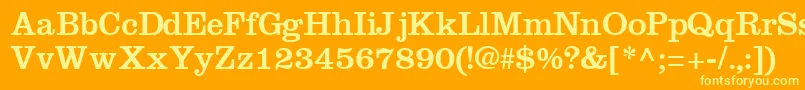 IntroitsskRegular Font – Yellow Fonts on Orange Background