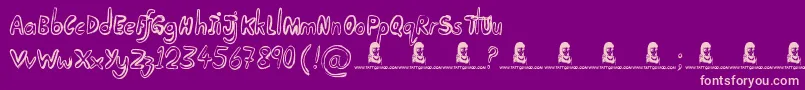 TakingNotice Font – Pink Fonts on Purple Background