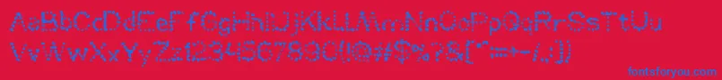 MountainDew Font – Blue Fonts on Red Background