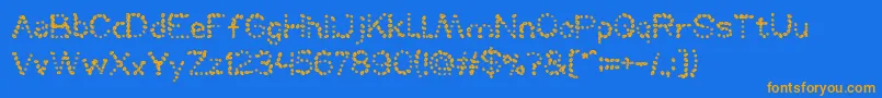 MountainDew Font – Orange Fonts on Blue Background