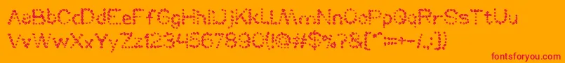 MountainDew Font – Red Fonts on Orange Background