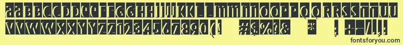 Bradburysshadowpaseo Font – Black Fonts on Yellow Background