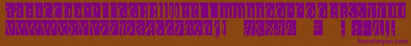 Bradburysshadowpaseo Font – Purple Fonts on Brown Background