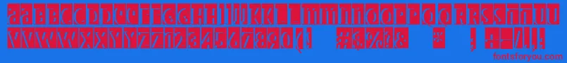 Bradburysshadowpaseo Font – Red Fonts on Blue Background