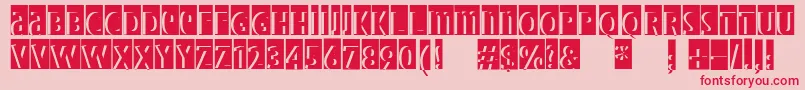 Bradburysshadowpaseo Font – Red Fonts on Pink Background