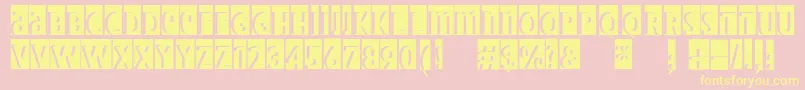 Bradburysshadowpaseo Font – Yellow Fonts on Pink Background