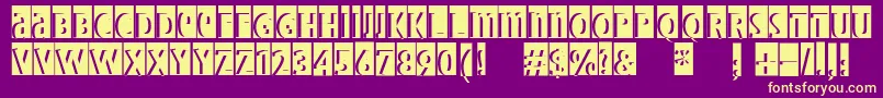 Bradburysshadowpaseo Font – Yellow Fonts on Purple Background