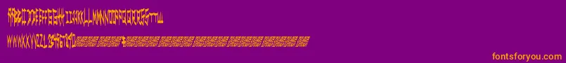 Metalspectacular Font – Orange Fonts on Purple Background