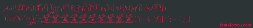 Шрифт UndergonePersonaluse – красные шрифты на чёрном фоне