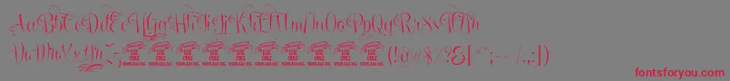UndergonePersonaluse Font – Red Fonts on Gray Background