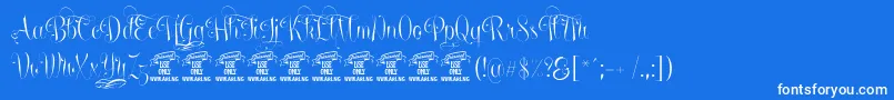 Lisätietoja UndergonePersonaluse-fontista UndergonePersonaluse-fontti – valkoiset fontit sinisellä taustalla