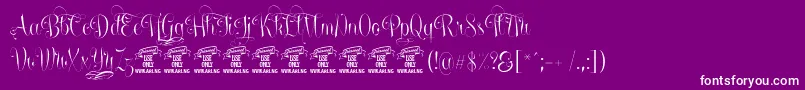 Fonte UndergonePersonaluse – fontes brancas em um fundo violeta