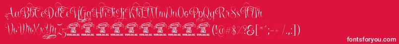 UndergonePersonaluse Font – White Fonts on Red Background