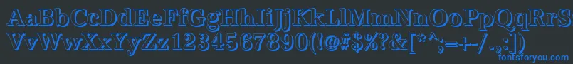 AntiquashCdMediumRegular Font – Blue Fonts on Black Background