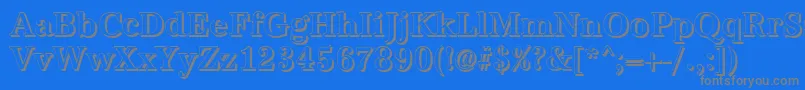 AntiquashCdMediumRegular Font – Gray Fonts on Blue Background