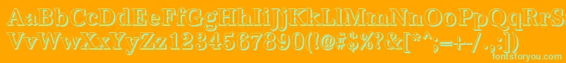 AntiquashCdMediumRegular Font – Green Fonts on Orange Background