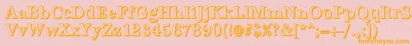 AntiquashCdMediumRegular Font – Orange Fonts on Pink Background