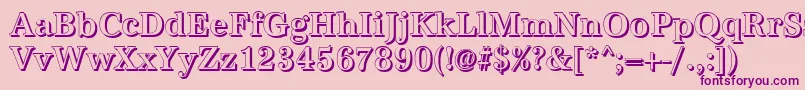 AntiquashCdMediumRegular Font – Purple Fonts on Pink Background