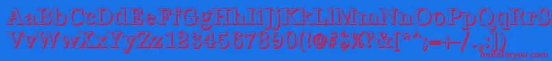 AntiquashCdMediumRegular Font – Red Fonts on Blue Background