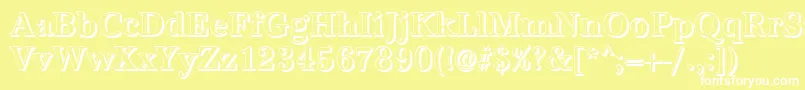 AntiquashCdMediumRegular Font – White Fonts on Yellow Background