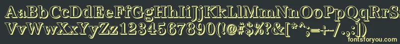 AntiquashCdMediumRegular Font – Yellow Fonts on Black Background