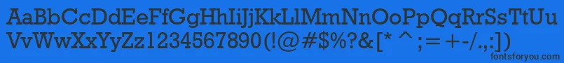Geoslb712mediumcbt-Schriftart – Schwarze Schriften auf blauem Hintergrund