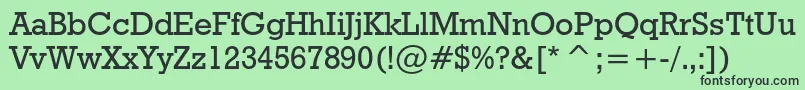 Шрифт Geoslb712mediumcbt – чёрные шрифты на зелёном фоне