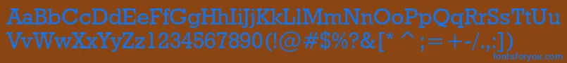 Geoslb712mediumcbt-fontti – siniset fontit ruskealla taustalla