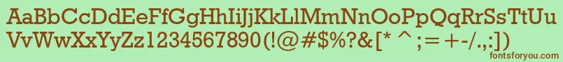 Geoslb712mediumcbt Font – Brown Fonts on Green Background
