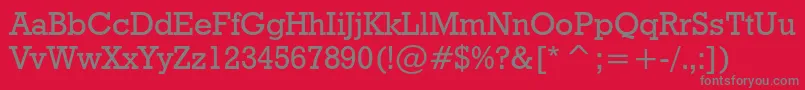 Geoslb712mediumcbt Font – Gray Fonts on Red Background