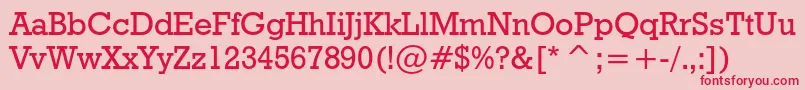 Geoslb712mediumcbt Font – Red Fonts on Pink Background