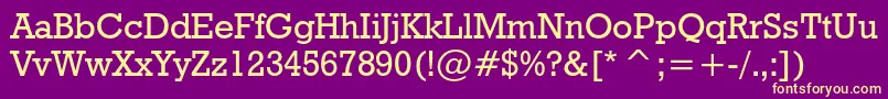 Geoslb712mediumcbt Font – Yellow Fonts on Purple Background