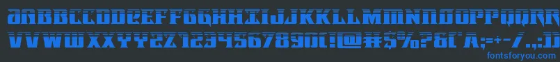 Lifeforcehalf Font – Blue Fonts on Black Background