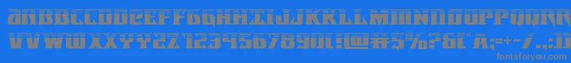 Lifeforcehalf-Schriftart – Graue Schriften auf blauem Hintergrund