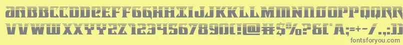 フォントLifeforcehalf – 黄色の背景に灰色の文字