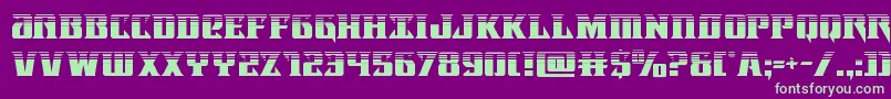 Lifeforcehalf Font – Green Fonts on Purple Background
