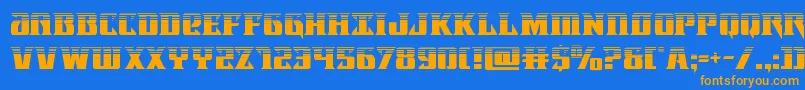 Lifeforcehalf Font – Orange Fonts on Blue Background