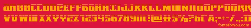Lifeforcehalf Font – Orange Fonts on Red Background