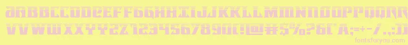 Lifeforcehalf-fontti – vaaleanpunaiset fontit keltaisella taustalla