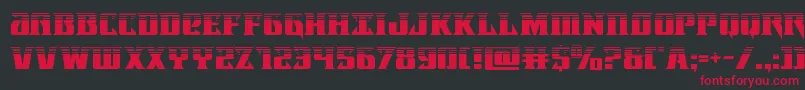 フォントLifeforcehalf – 黒い背景に赤い文字
