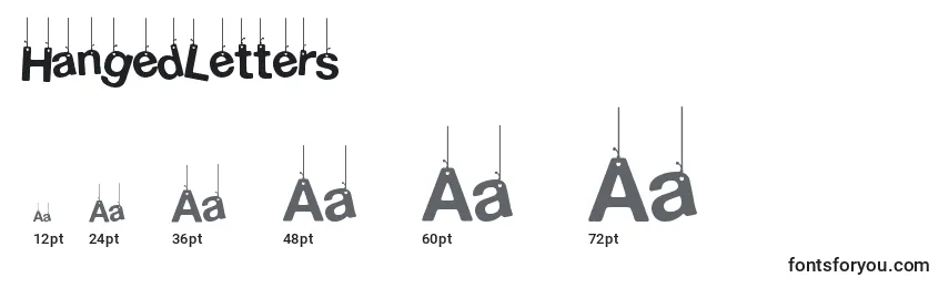HangedLetters Font Sizes